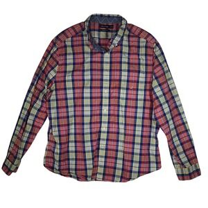 Nautica Shirt Mens 2XL Multicolor Plaid Long Sleeve Button Up Classic Fit Casual